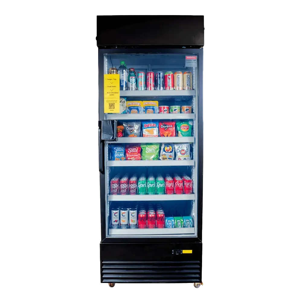 Select Choice Vending open-front refrigerated beverage cooler for Rowlett, Dallas, and DFW area businesses